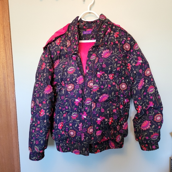 Vintage paisley print down filled puffer jacket - Picture 16 of 16